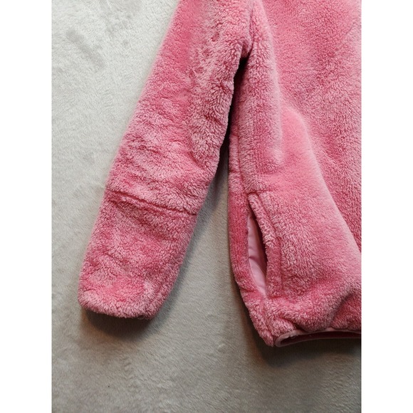 Tommy Bahama Jacket Girls Size 16 Pink Faux Fur Polyester Long Sleeve Full Zip - Picture 6 of 9